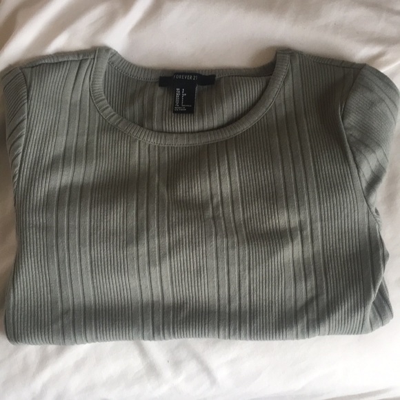 Forever 21 ribbed quarter sleeve shirt - Picture 1 of 2